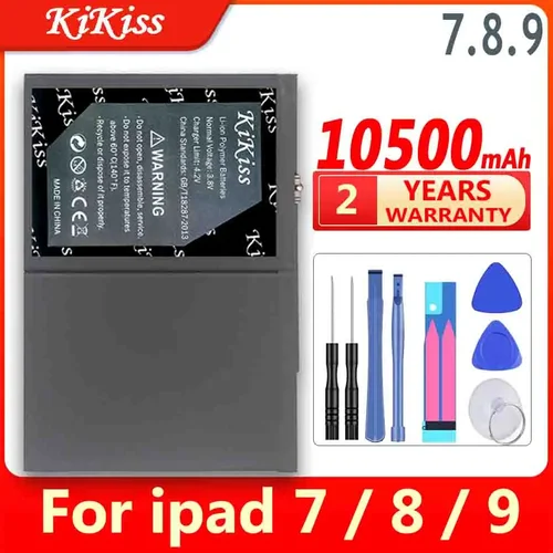 KiKiss batería 10500mAh para ipad 7 8 9 para ipad7 ipad8 ipad9 A2197 A2200 A2198 A2199 A2270 A2428 A2429 A2430