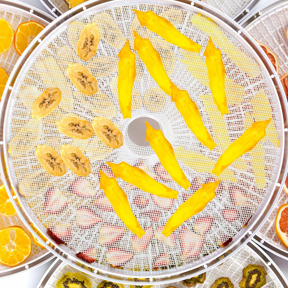 10 قطعة غير عصا سيليكون جولة ديهيدراتور ورقة الغذاء تجفيف الحصير قابلة لإعادة الاستخدام ارتفاع درجة الحرارة مقاومة اللحوم الخضروات ديهيدراتور