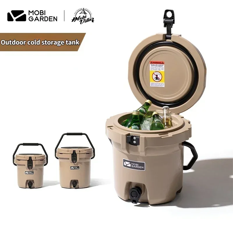 Mobi Garden Freezer Cooler Bag Camping Refrigerated Bucket Outdoor Picnic Car Fridge Ice Box Portable Plastic Roll Bucket