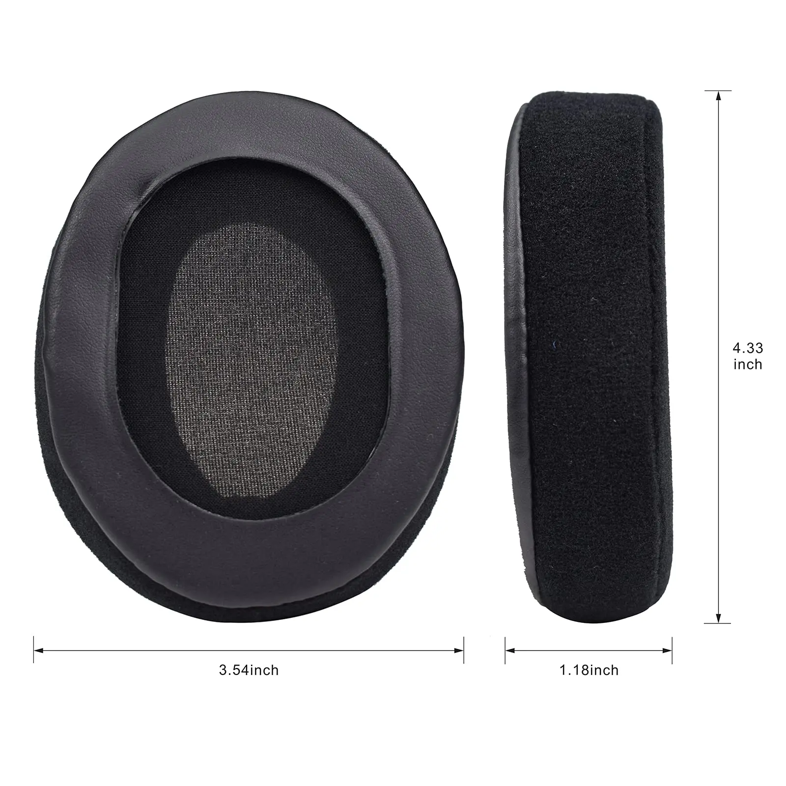 Substituição orelha pads para audio technica, fones de ouvido veludo preto, m50x, ath-m50x, ath-m40x, ath-m30x, ath-m20x