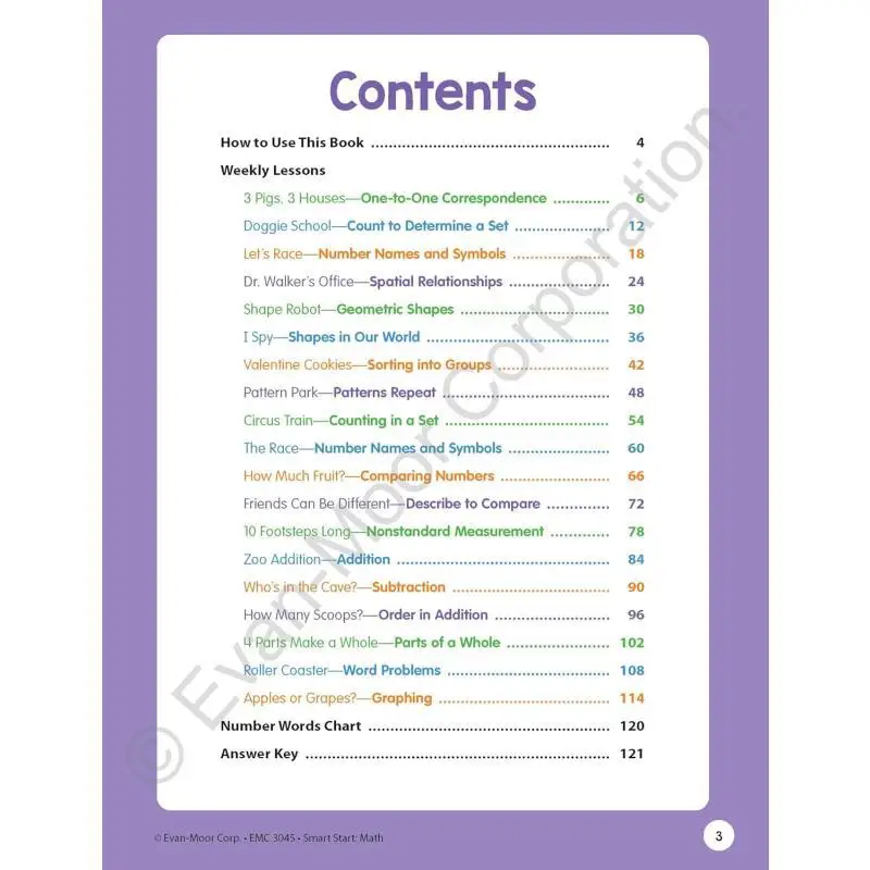 Smart Start Math Grade K EvanMoor EvanMoor 9781645141518 Book