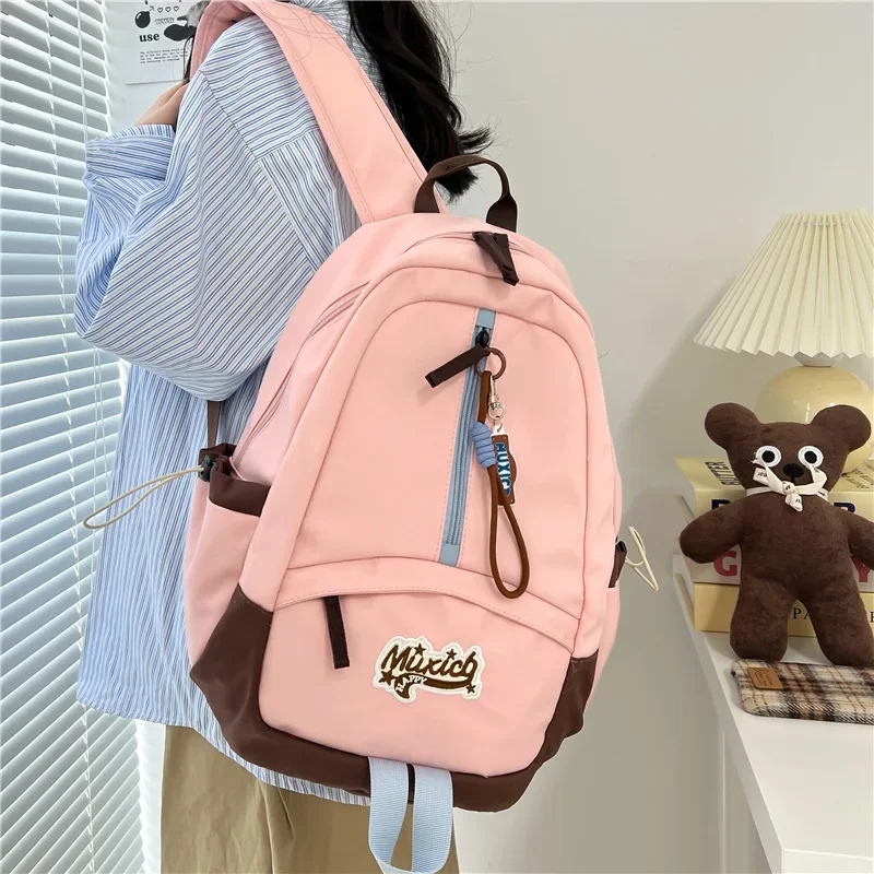 Kawaii niedlichen ästhetischen Rucksack für die Schule mit lässigen Tages rucksack Mittels chüler Travel College große Kapazität Bücher tasche