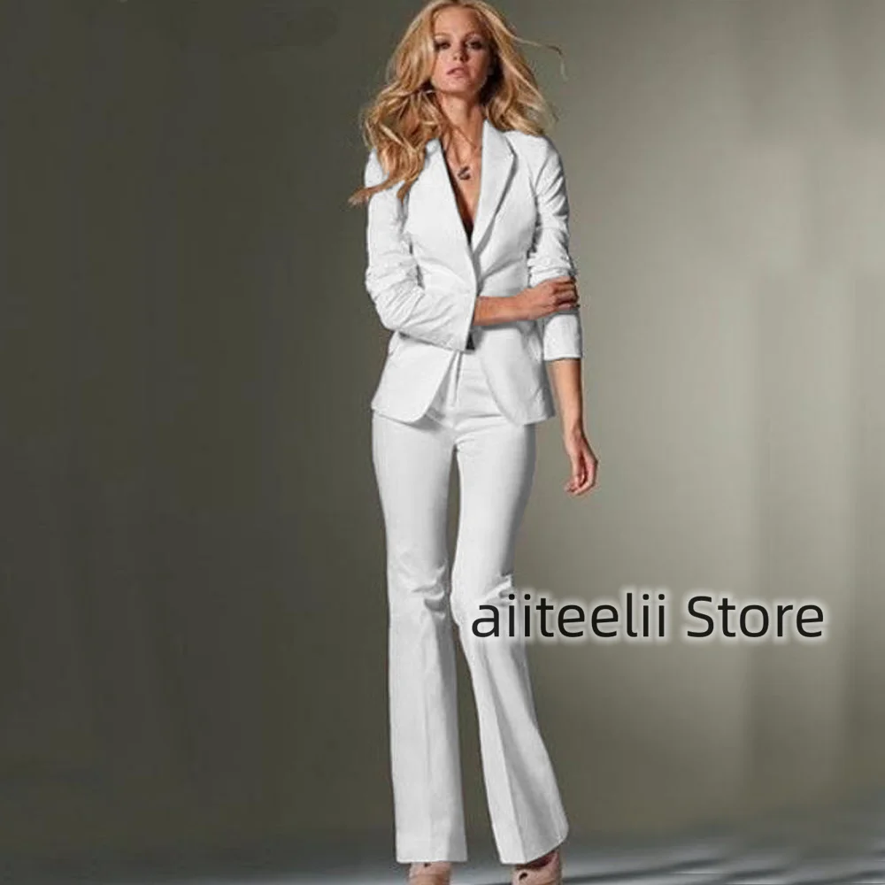 1 Button Women's Suits Set 2 Elegant Pieces Women's Lapel Suit Chic and Elegant Woman Pants Set Sets Blouse Blazer Clothing