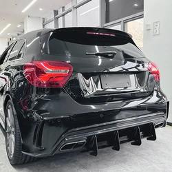 Car Rear Bumper Diffuser Lip Splitters Spoiler Rear Bumper Protector Guard For Mercedes-Benz A-Class W176 A45 AMG 2013-2018