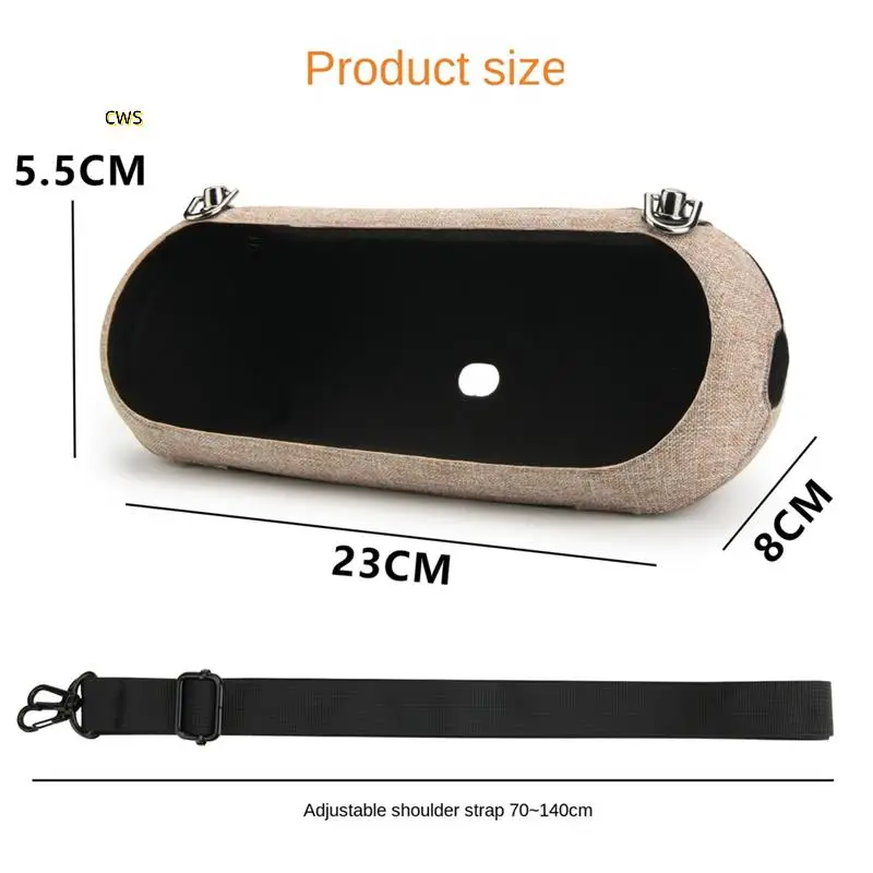 For Beats Pill 2024 Speaker EVA Zipper Storage Hard Case Audio Shoulder Strap Messenger Bag