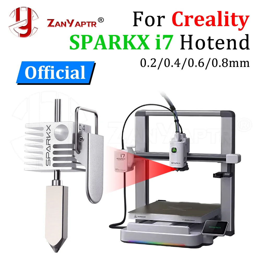 

For Creality SPARKX i7 Original Quick-Release Integrated Hotend Assembly 0.2mm/0.4mm/0.6mm/0.8mm Original Replacement Part