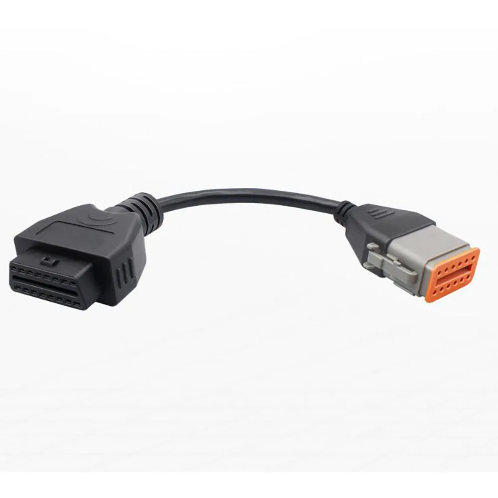 ECUTOOL High Quality Truck Diagnostic Original Cable For Komatsu 12Pin OBD Adapter For Cummins Inline6 OBD2 Connect Wire Line