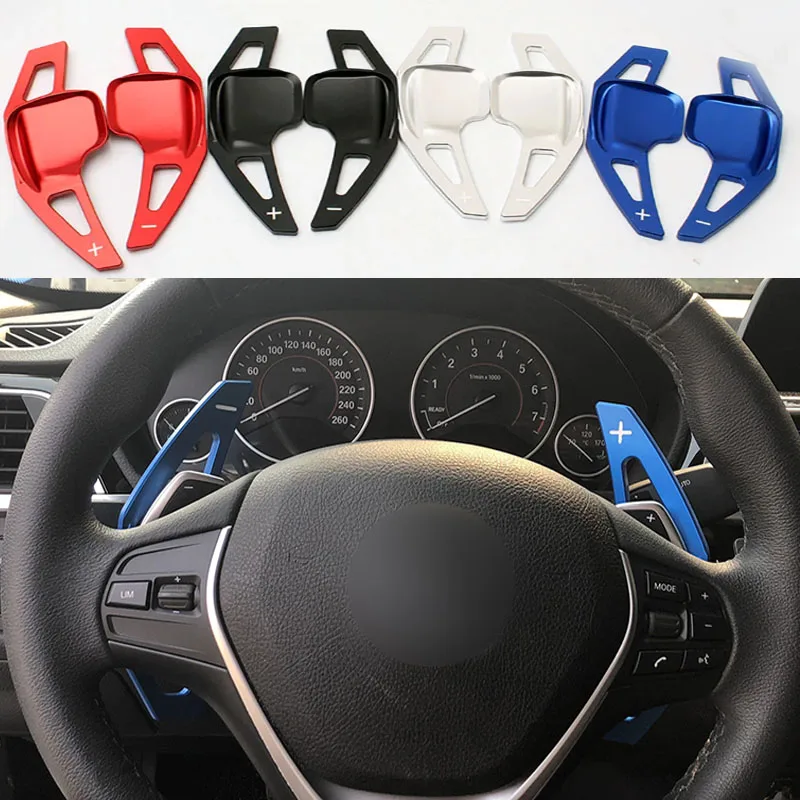 100% Fit For BMW F20 F21 F22 F23 F30 F31 F33 F34 F36 F06 F07 F15 F16 F48 Aluminium alloy Car Steering Wheel Shift Paddle 2pcs