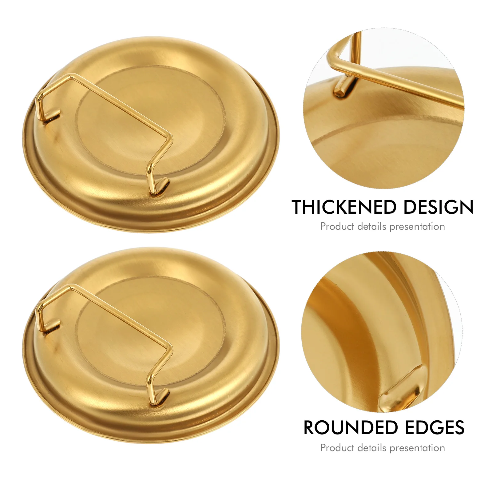 

2pcs Stainless Steel Soup Spoon Rest Holder Ladle Stand Kitchen Utensil Rack Practical Home Restaurant Hotel Hotpot