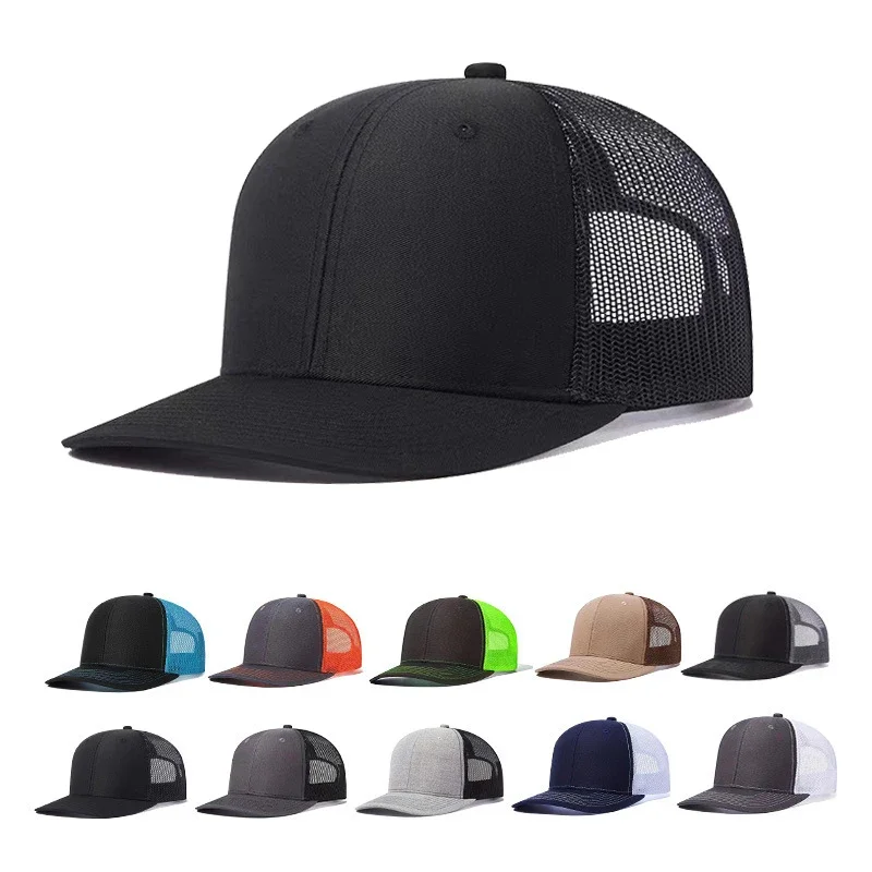Men's Mesh Trucker Cap Breathable Hat with Slightly Curved Brim Baseball Cap for Men Women Trucker Hat Summer кепка женская