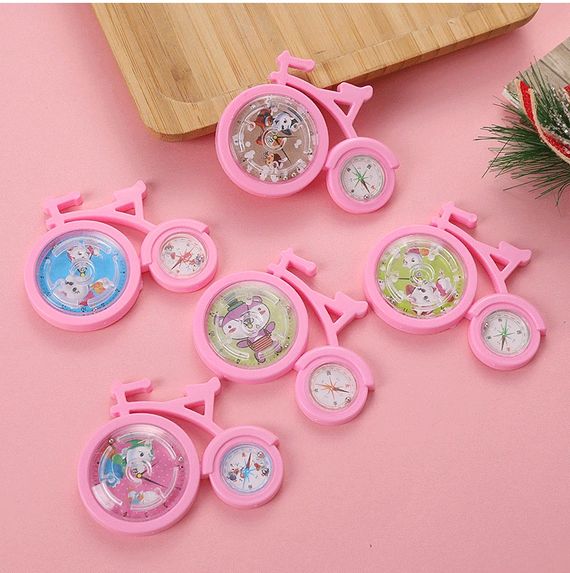 10Pcs/bag Cartoon Bicycle Maze Educational Puzzle Intellectual Toys Simulation Bicycle Small Maze Children's Toys Holiday Gifts