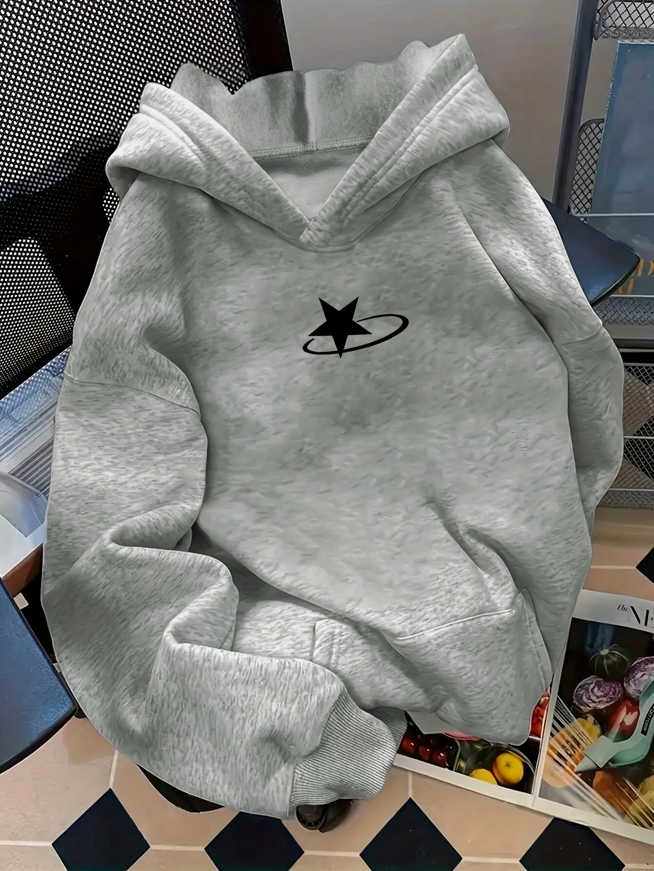 Creative Star Line Circle Print Women's Design New Autumn Winter Top Hoodie Sleeve Women's Casual Clothing Hoodies Women