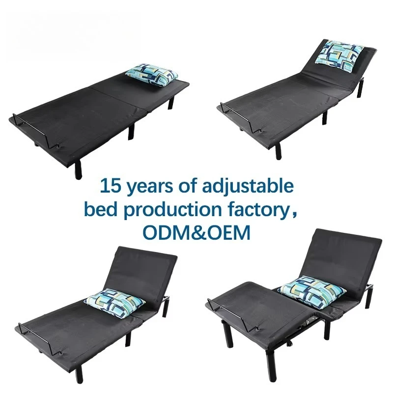 Foldable Remote Control Smart Furniture Bed Metal Bed Frame Lift Electric Adjustable Bed for Hotel Home - view 6