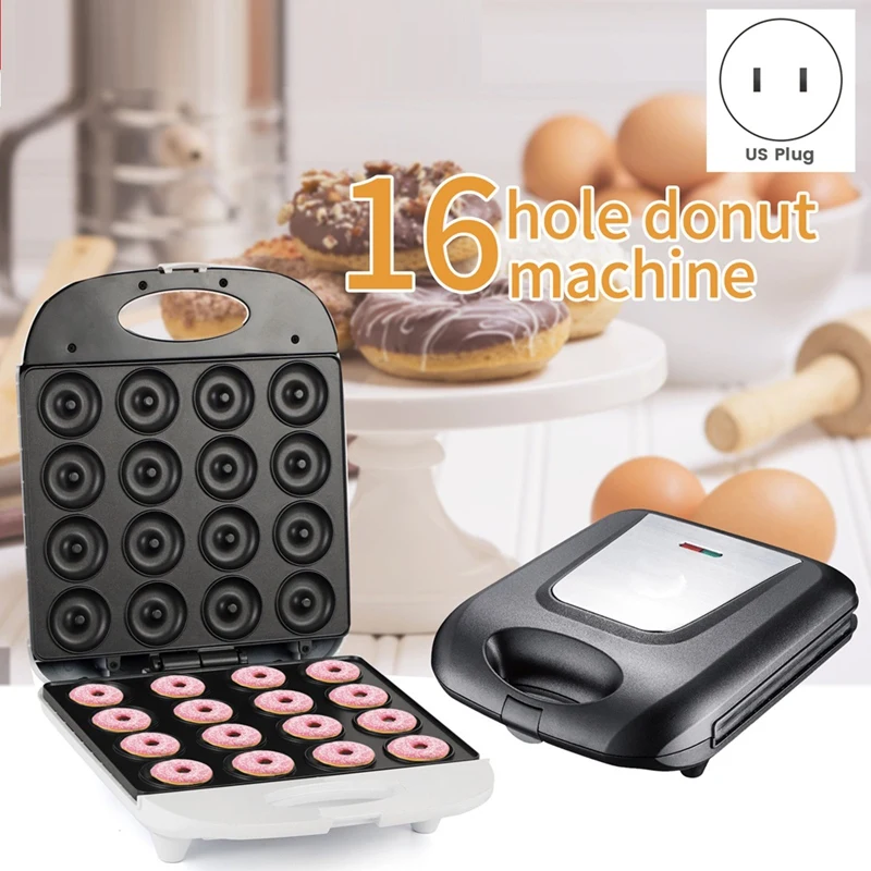 Mini-Donut-Maschine, Donut-Maker, Backt 16 Mini-Donuts (US-Stecker)