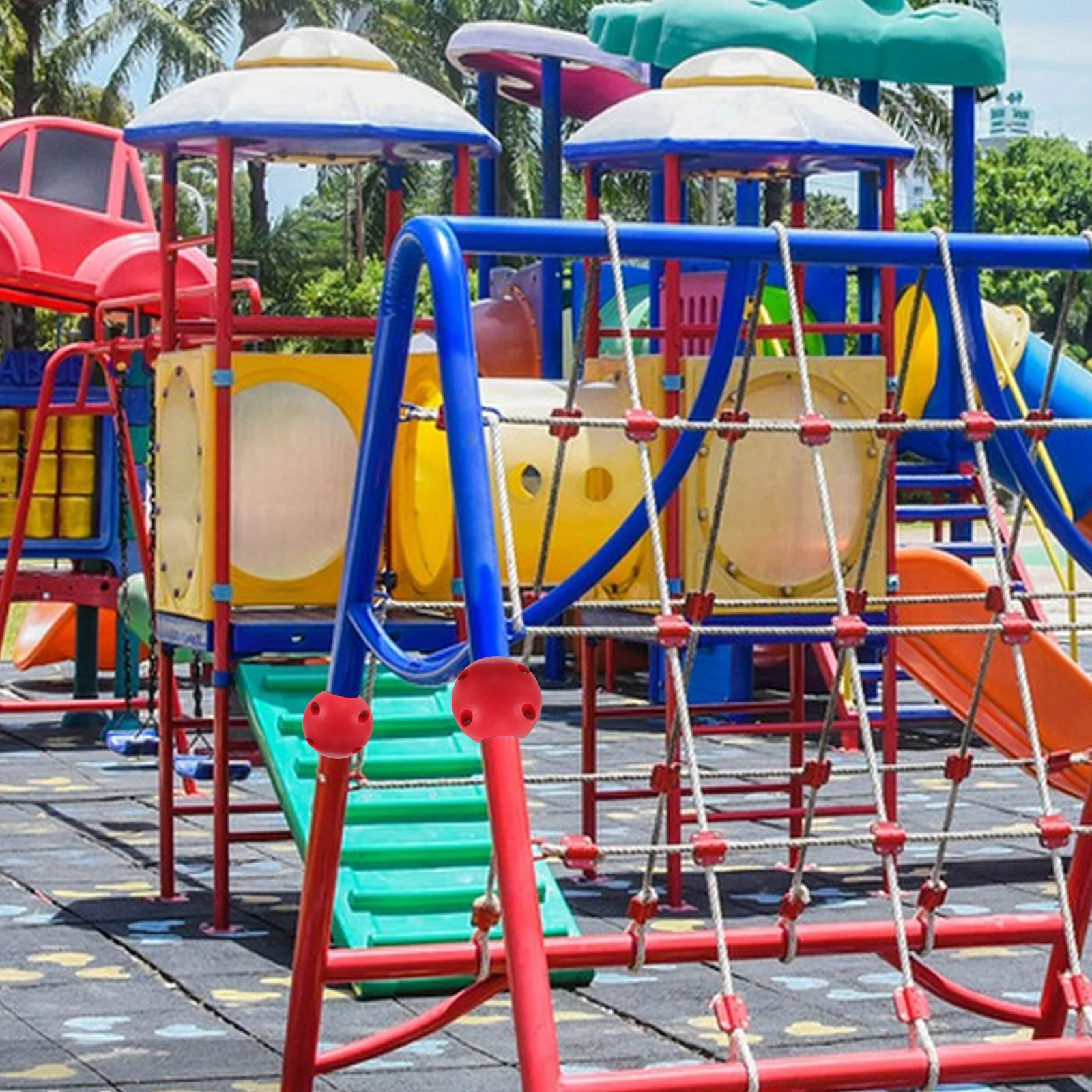 2 قطعة أغطية أمان قابلة للإزالة مجموعة أرجوحة شفة السحابات ملعب خارجي اكسسوارات قبعات واقية المسمار الترامبولين أقطاب #5