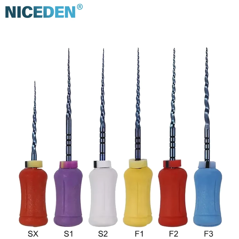 6Pcs/box Dental Hand Use NITI Files SX-F3 21mm/25mm/31mm Super Rotary Files Dentist Root Canal Files Shaping Finishing Dentist