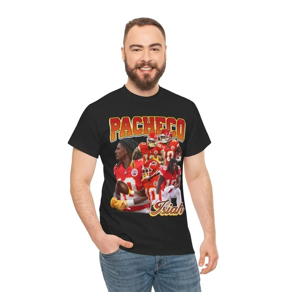 Isiah Pacheco Chiefs T-shirt. Available in multiple colors.