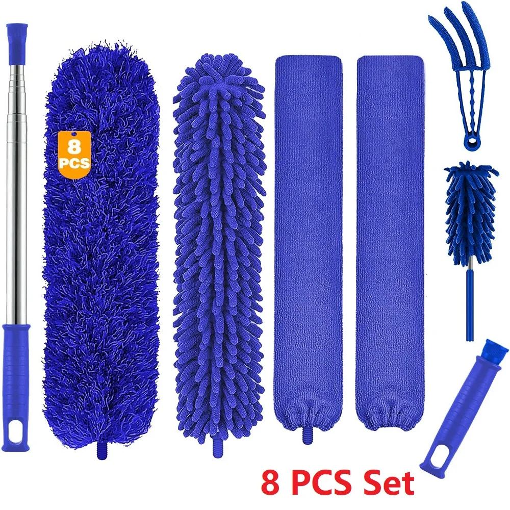 

Microfiber Feather Duster with Telescoping Extension Pole Reusable Bendable Washable Lightweight Dusters for Ceiling Dusting