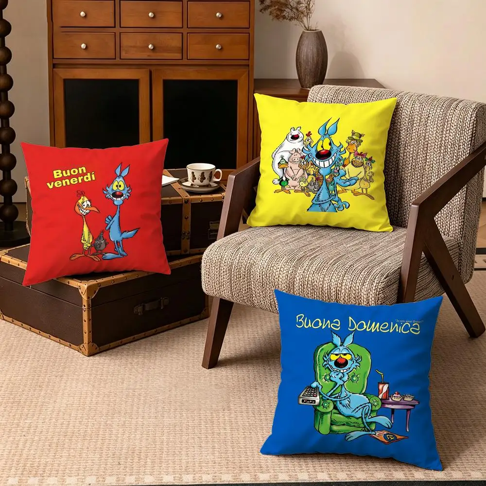 IP-Lupo AlbertoS Cushion Cover Soft Velvet Cushion Cover Set 4Pcs 50x50 45x45 Zipper Pillowcase for Home Decor