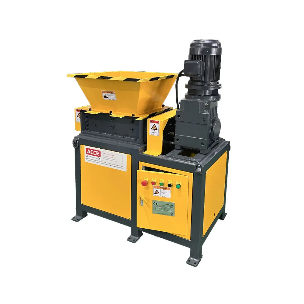 Double Shaft Shredder Scrap Metal Shredder EB400 Can Shred Cable Sponges Plastic Buckets Machine