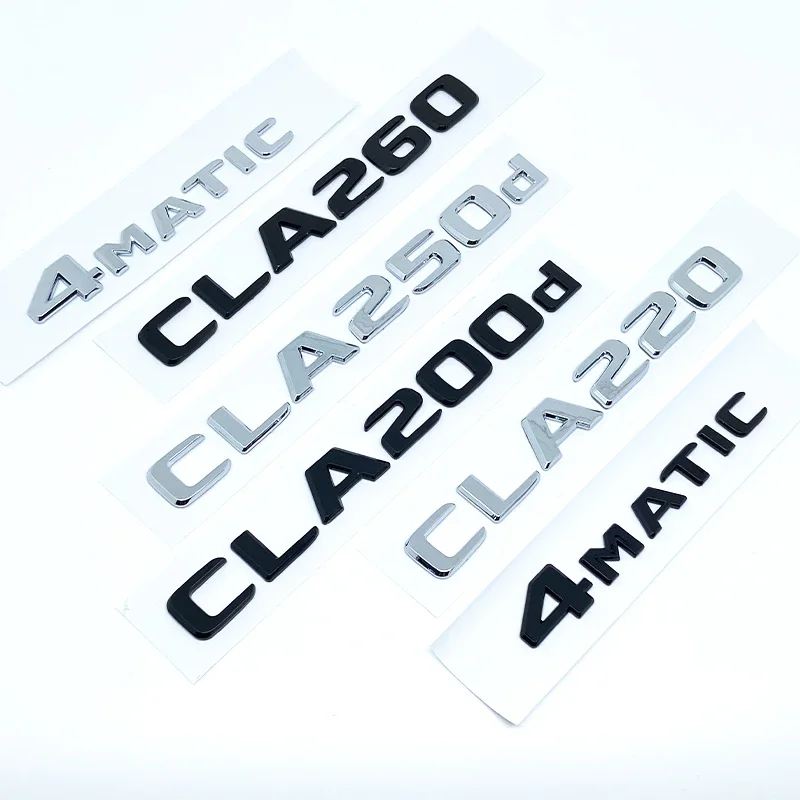 

Примените 3D буквы CLA180 CLA200 CLA220 CLA250 CLA260 4Matic эмблема ABS для Mercedes Benz C118 наклейка на крыло автомобиля багажник задний логотип