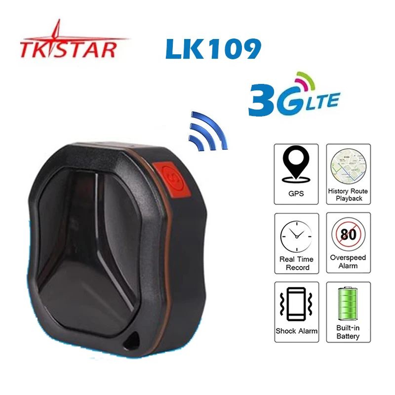 3G LK109 TKSTAR Waterproof Mini GPS Tracker for Pets/Kids/Car | GSM/GPRS Real-Time Tracking Device | Lifetime Free Platform