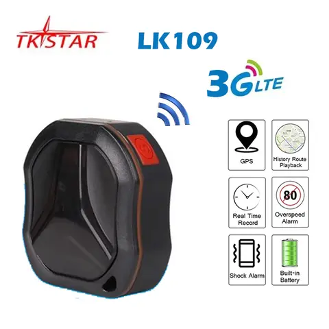 3G LK109 TKSTAR Waterproof Mini GPS Tracker for Pets/Kids/Car | GSM/GPRS Real-Time Tracking Device | Lifetime Free Platform