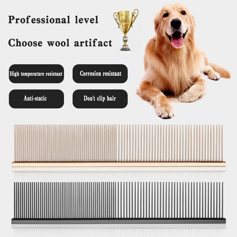 Pet Grooming Piano Comb Competition Special Teddy Poodle Pull Hair Open Knot Comb Pick Dog Hair Straight Line Comb