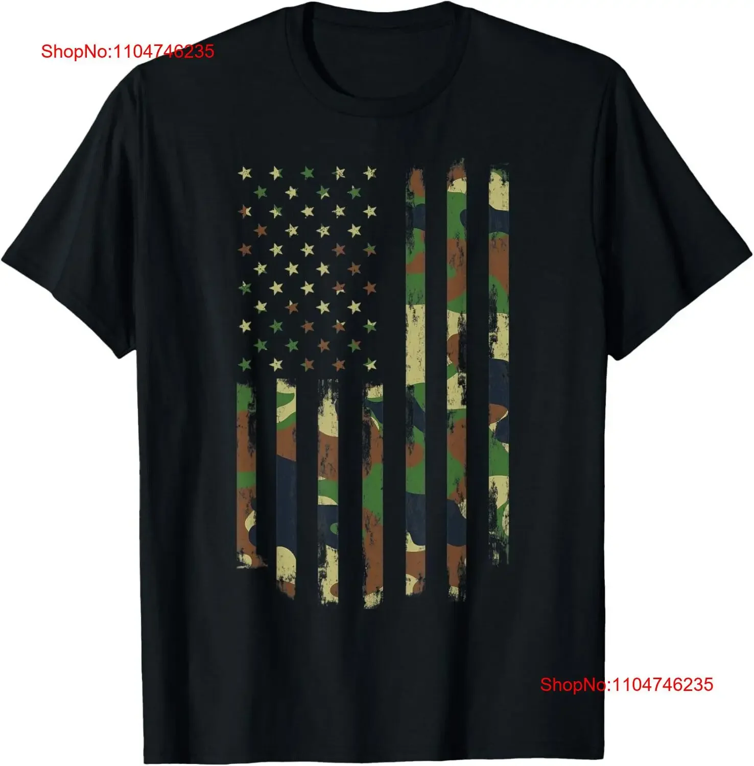 Camo bandera americana camuflaje de EE. UU. hombres niños mujeres niñas camiseta vintage lavado homme estirado gráfico suave moda elegante