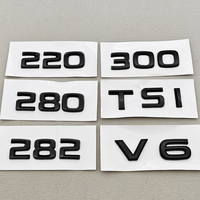 3D ABS Car Letters Logo V6 TSI 280 300 Sticker Rear Trunk Badge Emblem Decals For SKODA Octavia RS Combi Superb Kodiaq GT VRS