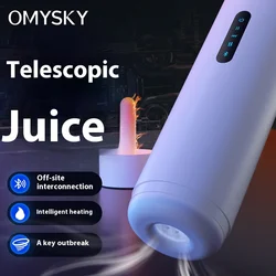 Automatic Male Masturbator Cup Telescopic Vibration Pronunciation Bluetooth Interactive Heating Male Penis Masturbation for Men