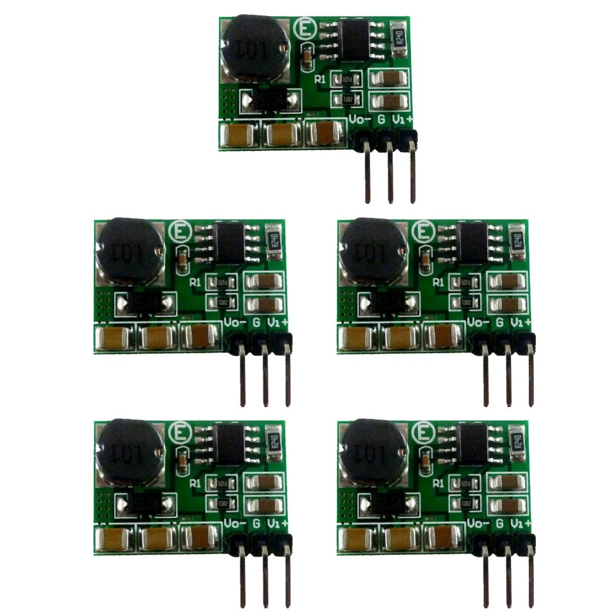 

5 Pcs 200-500mA +/- Voltage Converter Positive to Negative power supply DC-DC Boost-Buck Module +3~+15V to -3.3v ~-15V