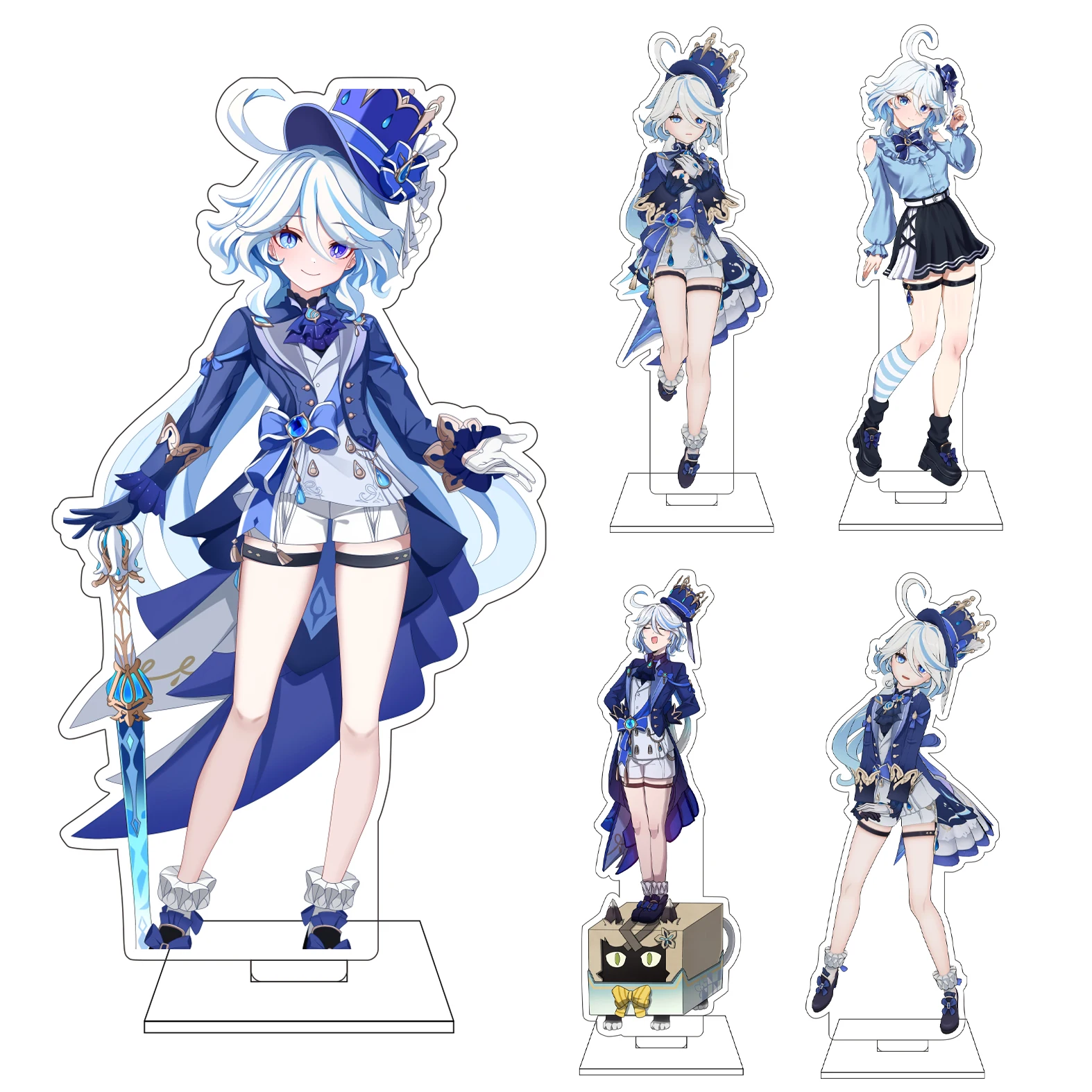 16CM Anime Genshin Impact Cosplay Acryl-Figur Standfigur Furina de Fontaine Ornamente Geschenke