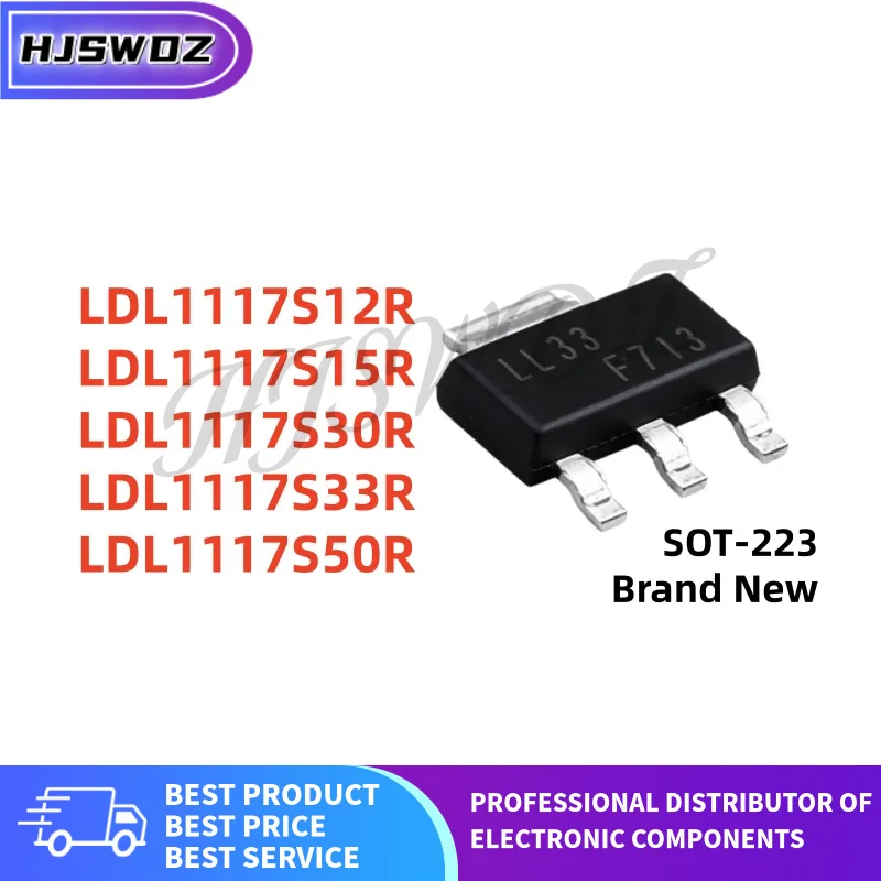 10PCS New LDL1117S30R LDL1117S33R LDL1117S50R LDL1117S15R LDL1117S12R LL12 LL15 LL30 LL33 LL50 SOT-223 linear voltage regulator