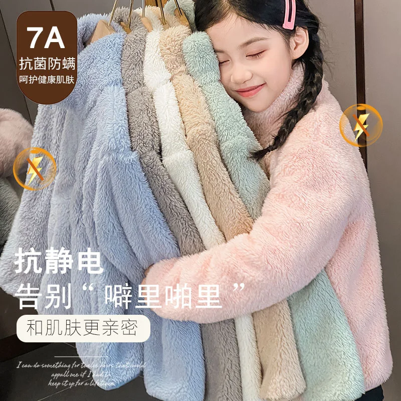 Girls Boys Fleece Warm Jackets Winter Autumn Velvet Thermal Coats For Children Clothes Teen Snow Outerwear 2-12 Years