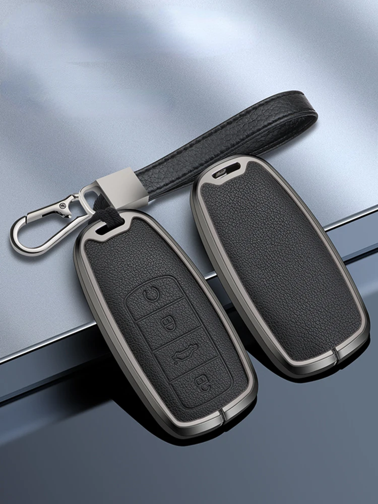 Suitable For Chery   TIGGO 8 PRO MAX  2021 - 2024 Zinc Alloy + Leather Car Remote Key Case Cover Anti Scratch and Wear-resistant