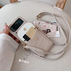 Wallet Crossbody Phone Case for Samsung Galaxy Z Flip 6 5 4 3 Flip6 Flip5 Flip4 Flip3 5G Card Slot Holder Purse Leather Cover