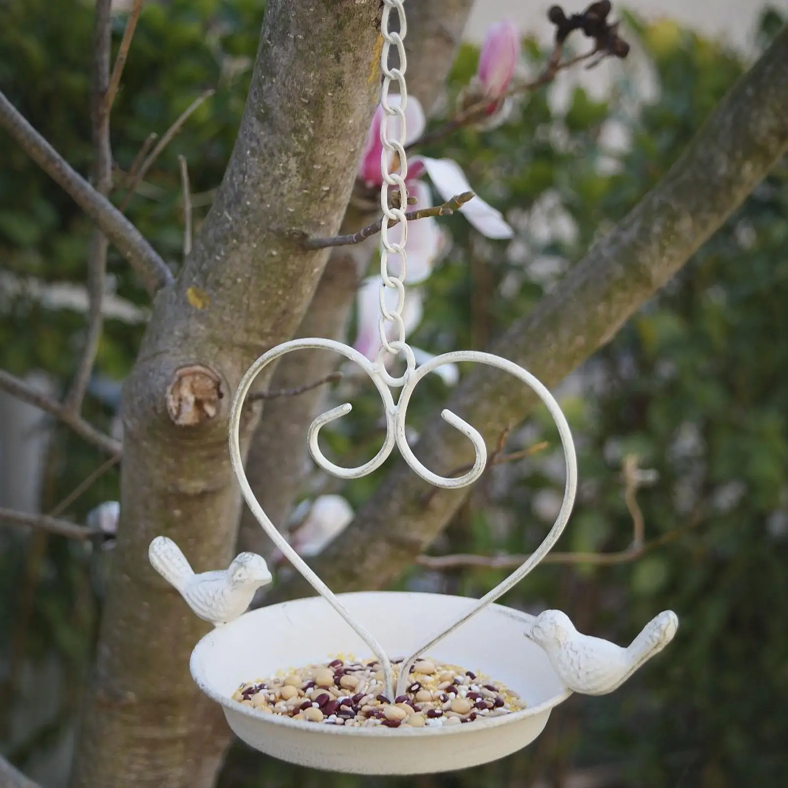 

Water Bowl Deck Fence Patio Hanging Bird Bath Bird Feeder Decorative Bird House for Park Wildbird Drinking Railing Lawn Outdoor