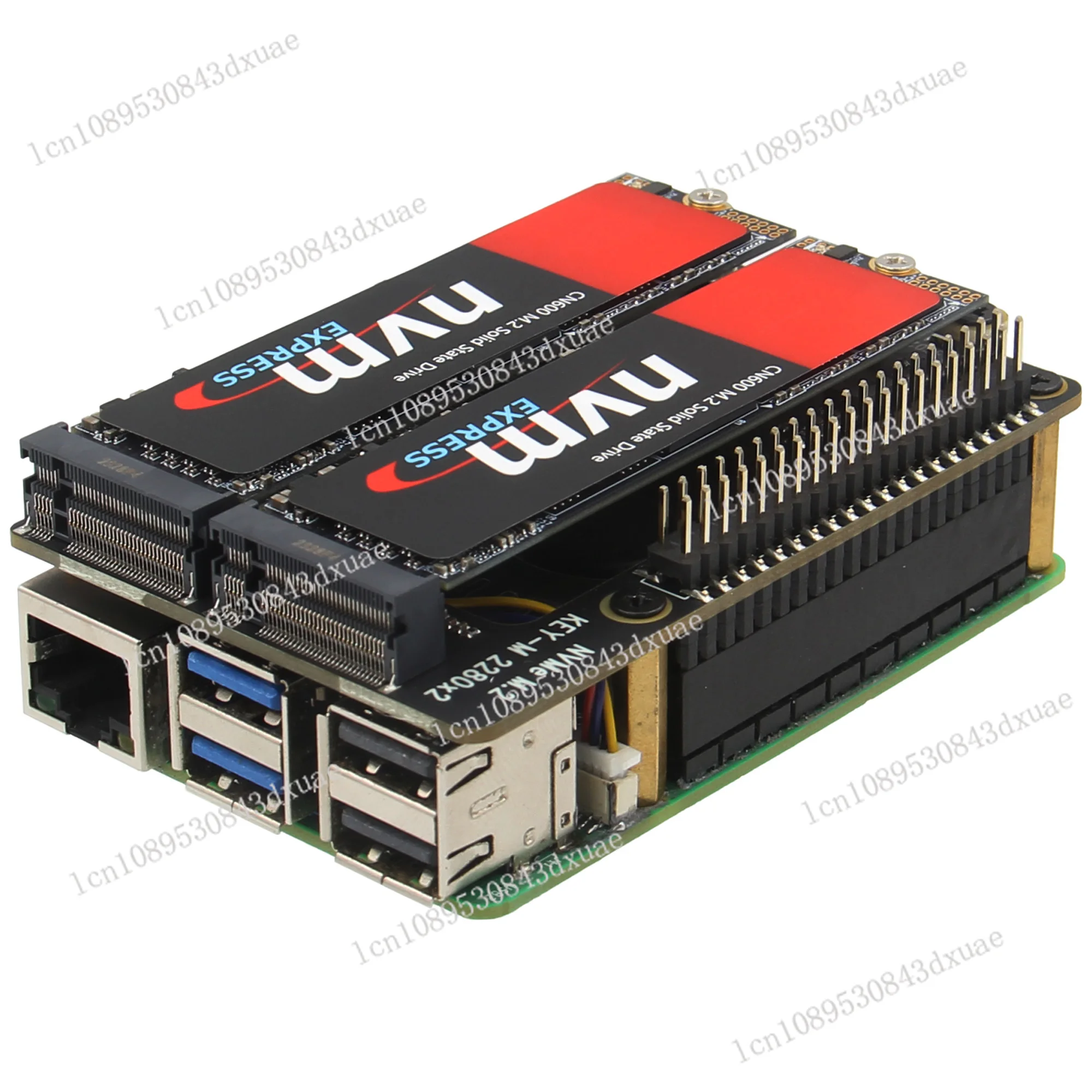 

Raspberry Pi 5PI5 Специальная плата расширения PCIe к протокола M.2 NVMe Dual M.2 SSD X1004