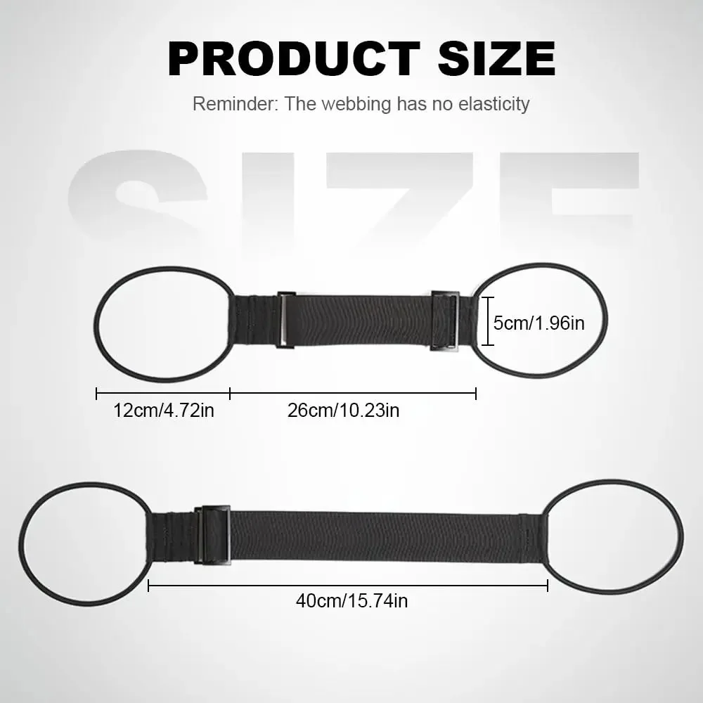 

Black Heavy-Duty Adjustable Luggage Strap Travel Security Suitcase Belt for Safe Transport