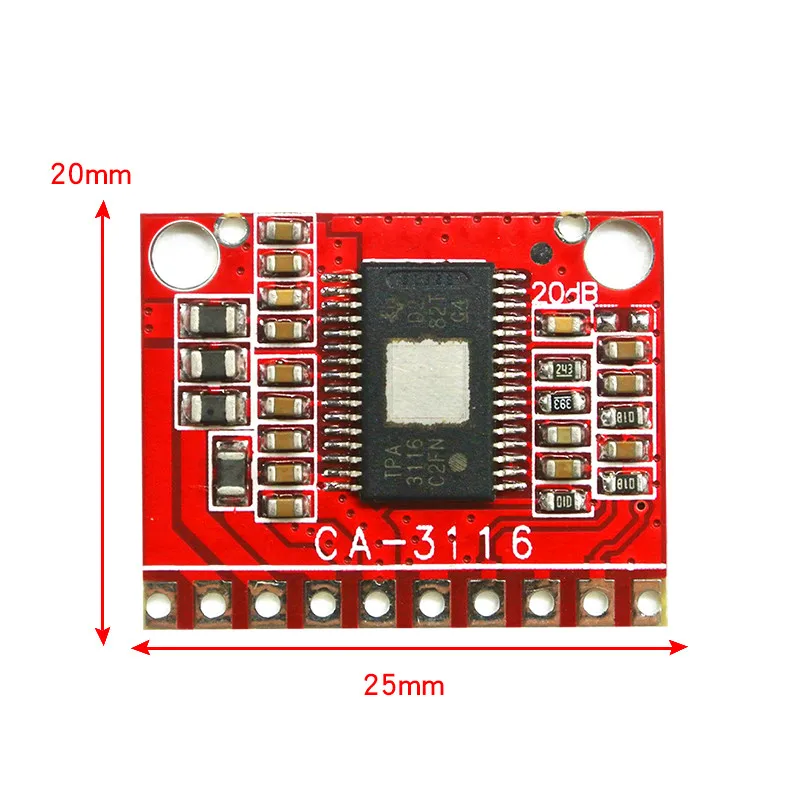 2 قطعة/الوحدة CA-3116 2X50W المزدوج الصوت مضخم رقمي مجلس 24 فولت 100 واط
