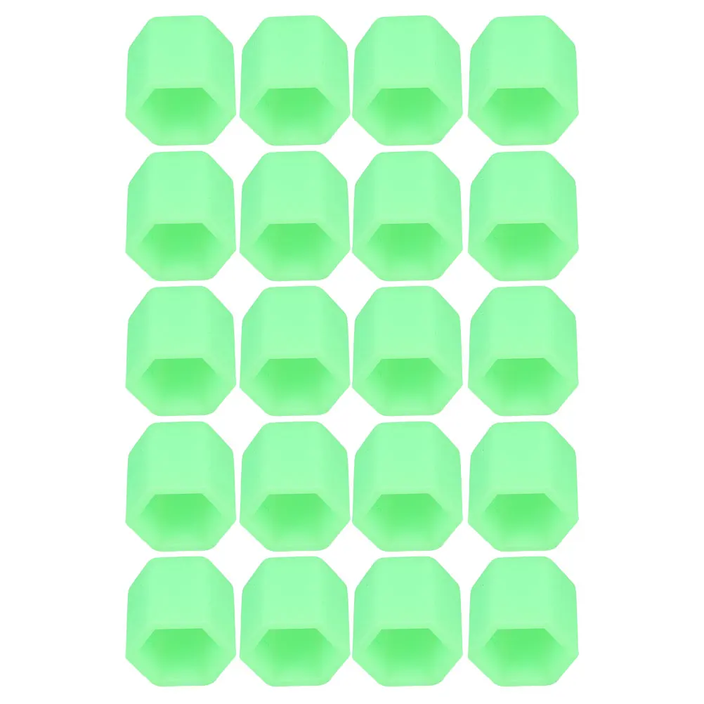

20 Pcs Luminous Screw Cap Hexagonal Tire Nut Covers Lug Caps Car Wheel Silica Gel Nuts
