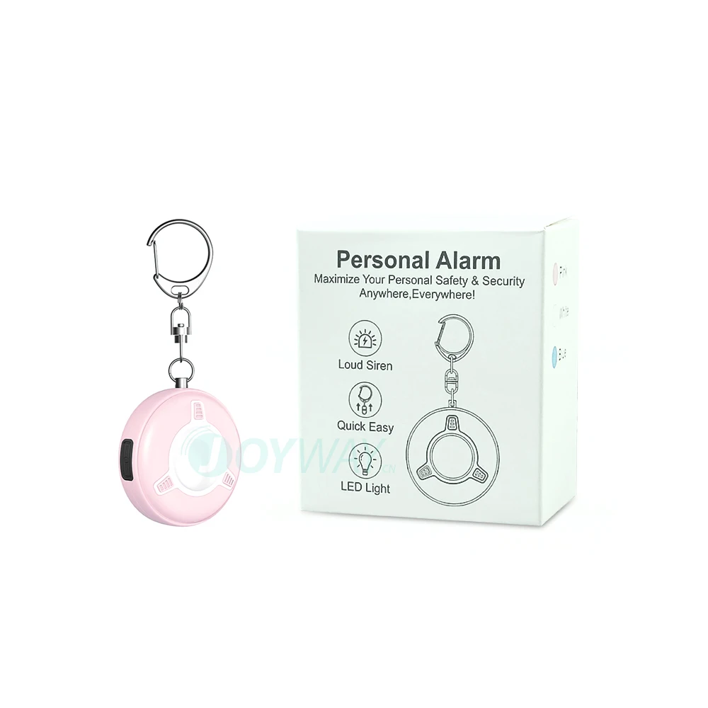 

130db Rechargeable Personal Mini Safety Alarms Keychain With Led Lights