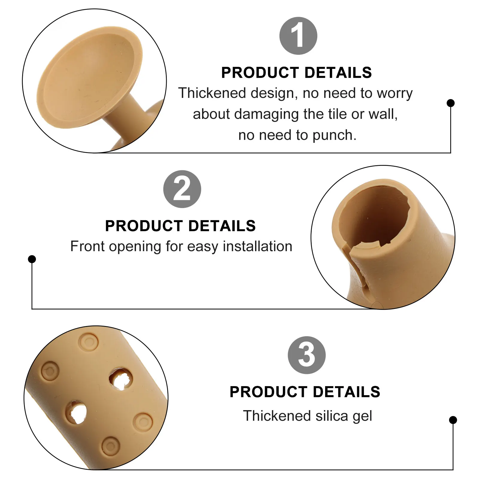 

1pc Thickened Silicone Door Knob Cover Waterproof Fast Drying Soft Flexible Bumper Protector Anti Collision Pad for Child Door