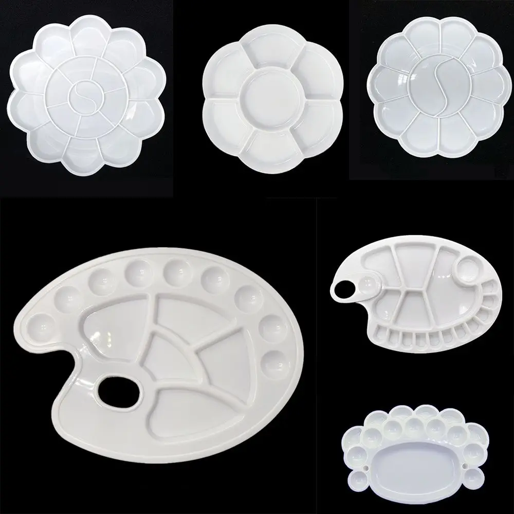 Children's Gift Painting Supplies Pigment Tray Watercolor Plastic Palette Art Paint Tray Round Palette