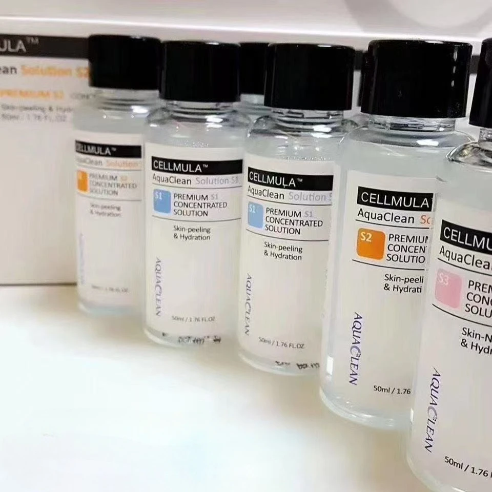 Aqua Clean Peeling Facial Solution S1 S2 S3 Serum Essence For Hydra Dermabrasion Skin Care Beauty Blackhead Wrinkle Removal