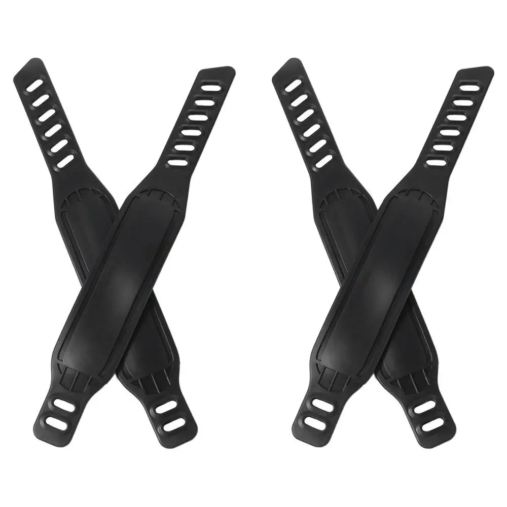 

2Pairs Adjustable Exercise Bike Pedal Straps Detachable Black Fitness Bike Pedals Widened Durable Cycling Fix Bands Home or Gym