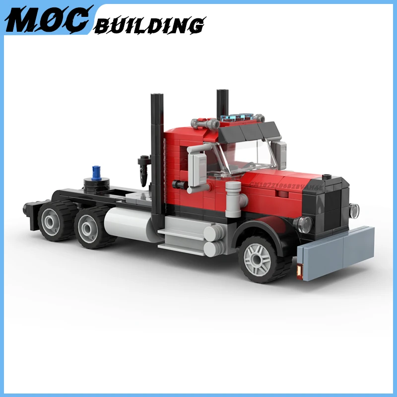 MOC Building Blocks City Transport Vehicle Octan Tanker Goods Truck Model DIY Assemble Bricks Creative Car Toys Collection Gifts