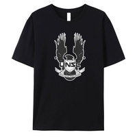 Men's Cotton Halo Graphic Print Summer T-shirt Tees Casual Loose Round Neck Street Style Tops for Men and Women