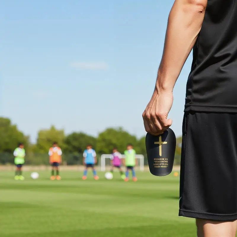 1Pair Christ Shin Guards With BibleVerse Soccer Football Protective Pads For Adults & Youth, Inspirational Sports Gear
